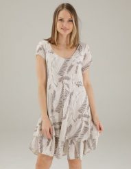 Bawełniana sukienka mini. Brązowe sukienki Unisono, s, bez wzorów, z bawełny, bez kołnierzyka, bez ramiączek, mini, rozkloszowane. Za 159.00 zł.