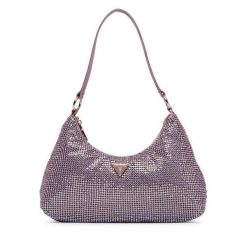 Torebka Guess. Fioletowe torebki klasyczne Guess, z aplikacjami, klasyczne, bez dodatków. Za 544.99 zł.