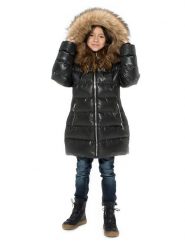 HULABALU Parka "Kursk" w kolorze czarnym rozmiar: 110/116. Czarne płaszcze HULABALU, bez wzorów, bez kaptura. Za 185.32 zł.