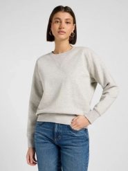 DAMSKA BLUZA LEE RAGLAN CREW SWS GREY HEATHER 112371560. Brązowe bluzy Lee, xs, bez wzorów, bez ramiączek, bez kaptura. Za 199.99 zł.