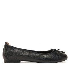 Baleriny Caprice. Czarne baleriny Caprice, bez wzorów, bez obcasa, bez zapięcia. Za 219.99 zł.