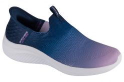Buty sportowe Sneakersy damskie, Slip-Ins Ultra Flex 3.0 - Beauty Blend. Niebieskie buty treningowe Skechers, bez wzorów, z materiału, przed kostkę, bez zapięcia, trekkingowe. Za 359.99 zł.