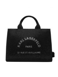 KARL LAGERFELD Torebka A4W50011 Czarny. Czarne torebki klasyczne KARL LAGERFELD, bez wzorów, z materiału, bez dodatków. Za 619.99 zł.
