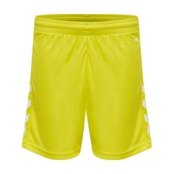 Spodenki piłkarskie dziecięce Hummel Core XK Kids Poly Shorts. Żółte szorty Hummel, bez wzorów, młodzieżowe. Za 67.00 zł.