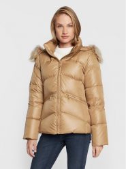 Calvin Klein Kurtka puchowa Essentail K20K204952 Beżowy Regular Fit. Brązowe kurtki Calvin Klein, na zimę, l, bez wzorów, z puchu, bez kaptura. Za 769.99 zł.