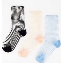 Transparentne skarpetki 3 pack - Czarny. Skarpetki marki Reserved. W wyprzedaży za 14.99 zł.