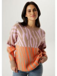 Aniston Sweter w kolorze jasnoróżowo-karmelowo-pomarańczowym rozmiar: 46. Brązowe swetry Aniston, bez wzorów, bez ramiączek. Za 173.99 zł.