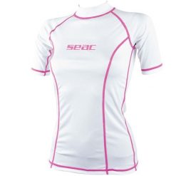 Koszulka do pływania damska SEAC T-Sun. Białe t-shirty sportowe SEAC, m, bez wzorów, z elastanu, bez ramiączek, do pływania. Za 139.99 zł.