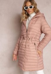 Różowa Dwustronna Kurtka z Pikowaniem i Futerkiem Annane. Czerwone kurtki Renee, xl, bez wzorów. Za 159.99 zł.