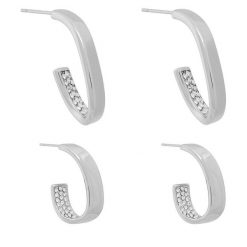 Kolczyki Guess. Szare kolczyki Guess, srebrne. Za 299.99 zł.