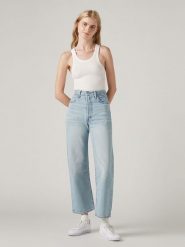 Levi's Dżinsy - Straight fit - w kolorze błękitnym rozmiar: W25/L29. Niebieskie jeansy Levi's, l, z aplikacjami, ze skóry, klasyczne, z podwyższonym stanem. Za 205.93 zł.