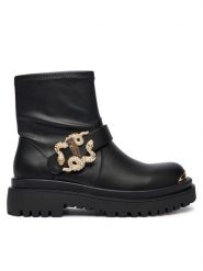 Just Cavalli Botki 79RA3S95 ZSS76 Czarny. Czarne botki Just Cavalli, bez wzorów, ze skóry, bez obcasa, na płaskiej podeszwie, bez zapięcia. Za 789.99 zł.