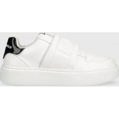 Karl Lagerfeld sneakersy MAXI KUP kolor biały. Białe buty sportowe lifestyle KARL LAGERFELD, bez wzorów, z gumy, sportowe, z okrągłym noskiem, bez zapięcia. W wyprzedaży za 569.99 zł.