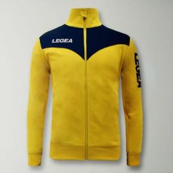 Kurtka treningowa junior Peru Specjal żółto-niebieska. Niebieskie kurtki do biegania LEGEA, bez wzorów, bez kaptura, do biegania. Za 72.00 zł.