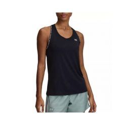 Damski tank top Under Armour Tech Knockout. Białe topy Under Armour, bez wzorów, sportowe, bez kołnierzyka, bez ramiączek. W wyprzedaży za 140.85 zł.