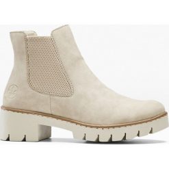 Botki Rieker. Botki bonprix, bez wzorów, bez obcasa, bez zapięcia. Za 309.99 zł.