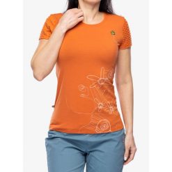 Koszulka wspinaczkowa damska E9 Amma. Brązowe t-shirty sportowe E9, bez wzorów, bez ramiączek. Za 167.99 zł.