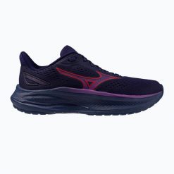 Buty do biegania damskie Mizuno Wave Inspire 22. Fioletowe buty do biegania Mizuno, bez wzorów, z materiału, bez zapięcia, do biegania, mizuno wave. Za 779.99 zł.