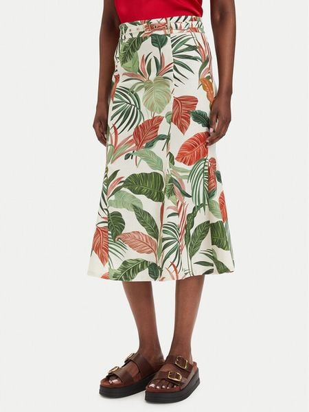 Guess Spódnica midi W6GD69 W2092 Zielony Regular Fit. Zielone spódnice Guess, xs, z aplikacjami, ze lnu, midi. Za 614.99 zł.