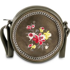 Torebka na ramię z haftem bonprix oliwkowy. Torebki klasyczne marki DOMYOS. Za 89.99 zł.