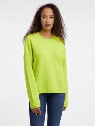 Orsay Sweter w kolorze jasnozielonym rozmiar: M. Zielone swetry Orsay, m, bez wzorów, bez ramiączek. Za 136.45 zł.