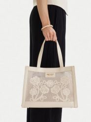 Nine West Torebka CEO-Wall Street Glow-KY319 Beżowy. Brązowe torebki klasyczne Nine West, bez wzorów, z materiału, street, bez dodatków. Za 289.99 zł.