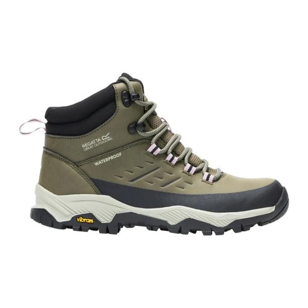 Damskie buty trekkingowe Regatta Blake. Zielone buty trekkingowe Regatta, bez wzorów, z materiału, bez zapięcia, trekkingowe. Za 624.50 zł.