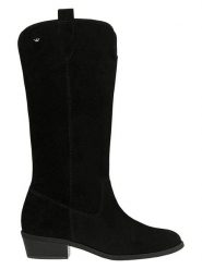 Wojas Skórzane kozaki w kolorze czarnym rozmiar: 38. Czarne kozaki Wojas, na zimę, bez wzorów, ze skóry, bez obcasa, bez zapięcia. Za 425.06 zł.