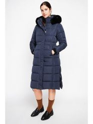 ASSUILI Płaszcz pikowany w kolorze granatowym rozmiar: 34. Niebieskie płaszcze Assuili, bez wzorów, klasyczne, bez kaptura. Za 369.99 zł.