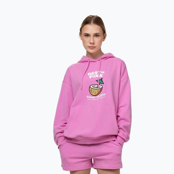 Bluza damska Pitbull Rest In Pink Hooded. Czerwone bluzy PITBULL, l, bez wzorów, z bawełny, bez kaptura. Za 199.99 zł.
