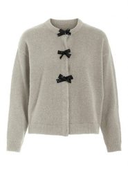 Vila Kardigan "Vibrianna" w kolorze beżowym rozmiar: M. Szare swetry Vila, m, bez wzorów, bez ramiączek. Za 126.15 zł.