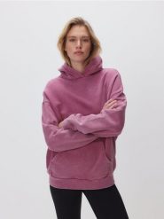 Bawełniana bluza - jasnofioletowy. Fioletowe bluzy Reserved, l, bez wzorów, z bawełny, bez kaptura. Za 119.99 zł.