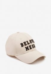 Beżowa Czapka z Bawełny z Daszkiem i Napisem Mirazi. Brązowe czapki z daszkiem Renee, bez wzorów, z bawełny, klasyczne. Za 34.99 zł.