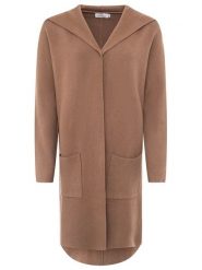 Zwillingsherz Kardigan "Janina" w kolorze jasnobrązowym rozmiar: L/XL. Brązowe swetry Zwillingsherz, l, bez wzorów, bez ramiączek. Za 187.96 zł.