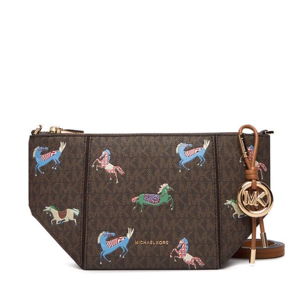 Torebka MICHAEL Michael Kors. Brązowe listonoszki MICHAEL Michael Kors, bez wzorów, bez dodatków. Za 949.99 zł.