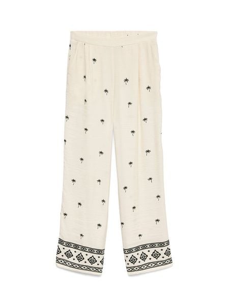 Vero Moda Spodnie materiałowe Kai 10345546 Kremowy Regular Fit. Białe spodnie materiałowe Vero Moda, bez wzorów, z materiału. Za 109.99 zł.