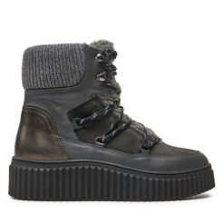 Botki Marc O'Polo. Niebieskie botki Marc O'Polo, bez wzorów, bez obcasa, na płaskiej podeszwie, bez zapięcia. Za 489.99 zł.