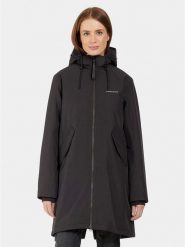 Didriksons Parka Fia 505372 Czarny Relaxed Fit. Czarne płaszcze Didriksons, bez wzorów, z syntetyku, bez kaptura. Za 529.99 zł.