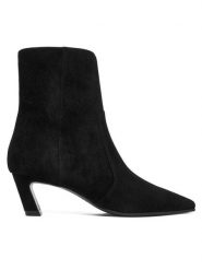 Stuart Weitzman Botki Stassi SM498 Czarny. Czarne botki Stuart Weitzman, bez wzorów, ze skóry, bez obcasa, na słupku, bez zapięcia. Za 2,769.00 zł.