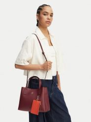 Tommy Hilfiger Torebka Th Icon Mini Satchel AW0AW18722 Brązowy. Brązowe torebki klasyczne Tommy Hilfiger, bez wzorów, ze skóry, bez dodatków. Za 649.99 zł.