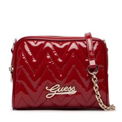 Torebka Guess. Czerwone listonoszki Guess, z aplikacjami, bez dodatków. Za 234.99 zł.