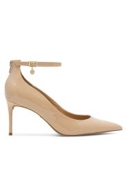 Nine West Szpilki SJ1489 Beżowy. Brązowe szpilki Nine West, bez wzorów, ze skóry, bez obcasa, na szpilce, bez zapięcia. Za 184.99 zł.