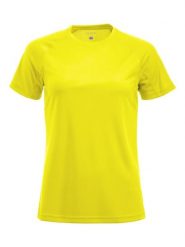 Clique Premium Active-T Damska oddychająca koszulka – visibility yellow. Żółte t-shirty sportowe CLIQUE, s, bez wzorów, z poliesteru, bez ramiączek, na fitness i siłownię. Za 123.71 zł.
