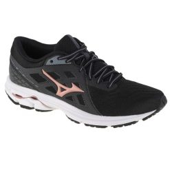 Buty do biegania damskie, Mizuno Wave Kizuna 2. Czarne buty do biegania Mizuno, bez wzorów, bez zapięcia, do biegania, mizuno wave. Za 449.99 zł.