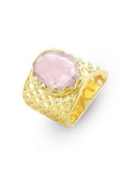 Nomad Pozłacany pierścionek z kwarcem różowym rozmiar: 50. Różowe pierścionki Nomad, z kwarcem, pozłacane. Za 339.00 zł.