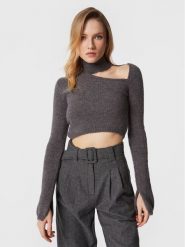 Edited Sweter Vaike EDT6416001000002 Szary Regular Fit. Szare swetry Edited, bez wzorów, z syntetyku, bez ramiączek. Za 279.99 zł.