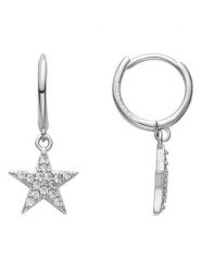 Luxenter Srebrne kolczyki-kreole z cyrkoniami rozmiar: onesize. Szare kolczyki Luxenter, z cyrkonią, srebrne. Za 130.81 zł.