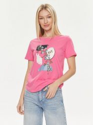 Fransa T-Shirt 20613466 Różowy Regular Fit. Czerwone t-shirty Fransa, m, bez wzorów, z bawełny, bez kołnierzyka, bez ramiączek. Za 169.99 zł.
