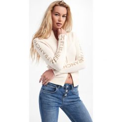 Kardigan ELISABETTA FRANCHI. Brązowe swetry Elisabetta Franchi, bez wzorów, bez ramiączek. Za 1,819.00 zł.