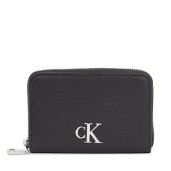 Mały Portfel Damski Calvin Klein Jeans. Czarne portfele Calvin Klein Jeans, bez wzorów, z jeansu. Za 179.99 zł.